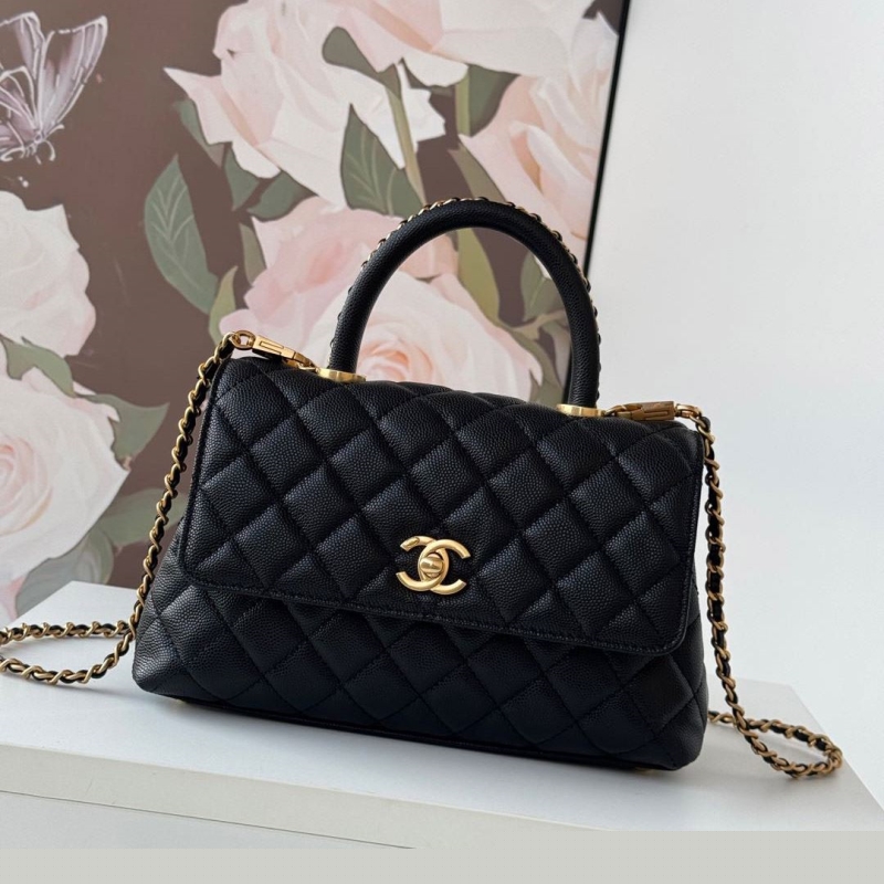 Ch*el top handle bags